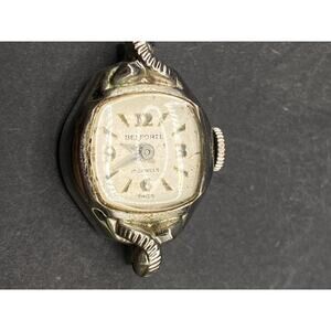 Vintage Belforte 17 Jewels Swiss Made Women's Watch Silver Tone No Band